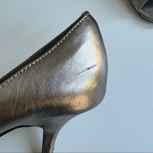 Roberto Vianni Bronze Leather Heels- size 7 - Picture 7 of 11